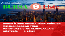 Ahıska Türkleri Vatandaşlık Bursa 9.Liste